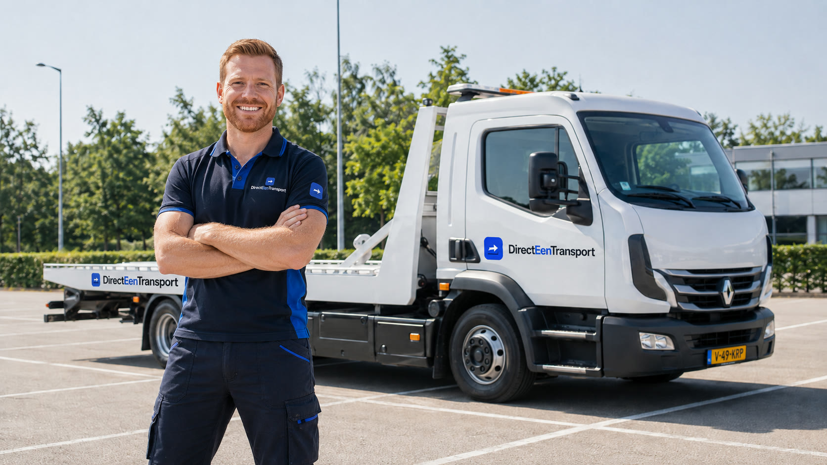 Transporteur voor zijn DirectEenTransport-oprijwagen